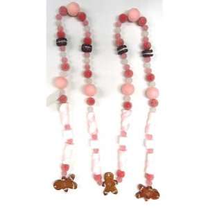   Pink and White Decorative Beaded Christmas Garlands 9
