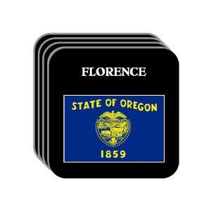 US State Flag   FLORENCE, Oregon (OR) Set of 4 Mini Mousepad Coasters