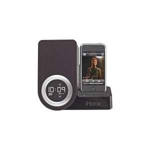  Black Rotating Alarm Clock With iPod®/iPhone® Dock  