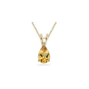  0.54 Cts Citrine Solitaire Pendant in 14K Yellow Gold 