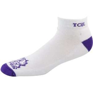  Texas Christian Horned Frogs (TCU) White Purple Big Logo 