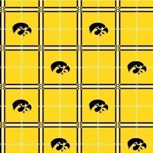   of Iowa Blocks Yellow Fabric By The Yard Arts, Crafts & Sewing