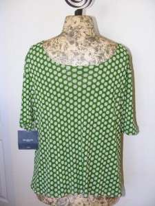 Liz Claiborne Mesh Lined Hexagon Scoop Neck Top Shirt Plus Size  