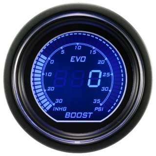   Autogauge Digital EVO Gauge BOOST TURBO Meter RED/BLUE SMOKE LED PSI