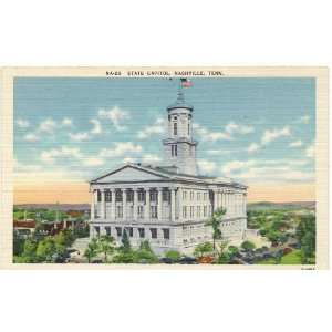 1940s Vintage Postcard   State Capitol Building   Nashville Tennessee