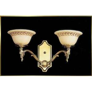 Alabaster Stone Wall Sconce, CM 3810AT 2, 2 lights, Antique Brass, 20 