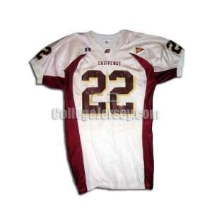 White No. 22 Game Used Central Michigan Russell Football Jersey (SIZE 