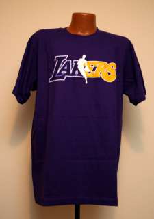 NEW adidas Los Angeles Lakers NBA Logo Wordmark Graphic T Shirt Mens 