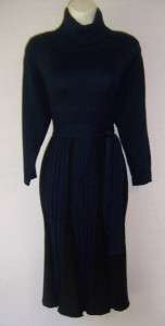 JESSICA HOWARD Black/Brown Long Sleeve Turtle Neck Sweater Dress XL 16 