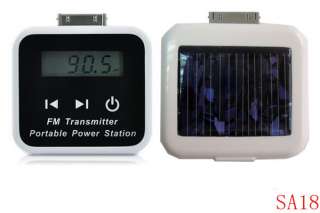 Pocket FM Transmitter Universal Solar/battery Iphone Power Charger 