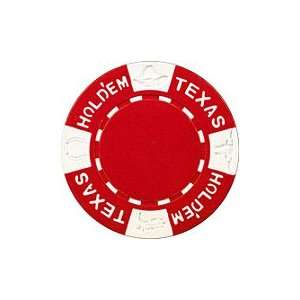   Clay No Metal Insert Texas Holdem Poker Chips, 25 11.5 gram Red Chips