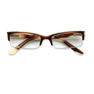  Brown & White 2.25 Magnification Reading Glasses Jewelry