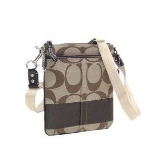  Coach Signature Stripe Swingpack Crossbody Messenger Bag Purse 