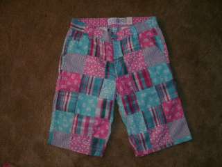 NWT * CHILDRENS PLACE girls PATCHWORK PLAID SHORTS 12  