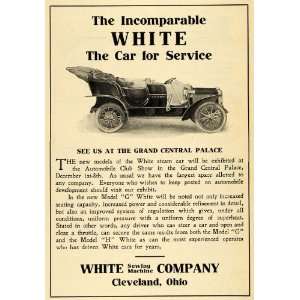   Ad Antique Model G White Car Grand Central Palace   Original Print Ad