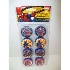 Spiderman Personalized 8 pack Round Pencil Sharpeners 