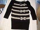 WOMENS BISOU BISOU SWEATER SIZE SMALL OR LARGE CHOICE BLACK/GRAY NWT