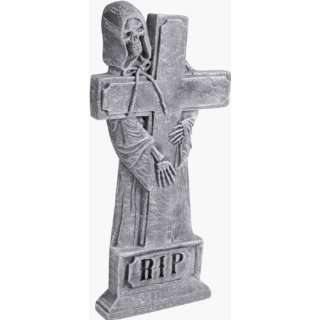  Grim Reaper Tombstone with RIP Cross