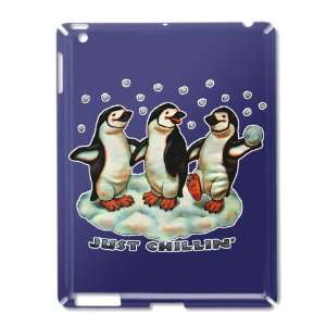  iPad 2 Case Royal Blue of Christmas Penguins Just Chillin 