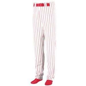  Striped Open Bottom Baseball/Softball Pants   LARGE   RED 