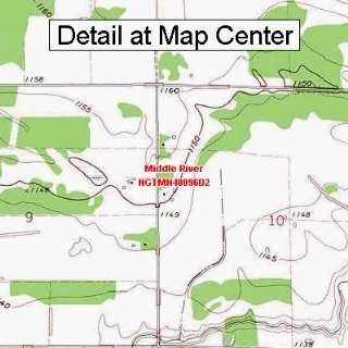 USGS Topographic Quadrangle Map   Middle River, Minnesota (Folded 