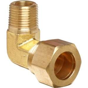 Anderson Metals Brass Tube Fitting, Elbow, 3/4 Compression x 1/2 