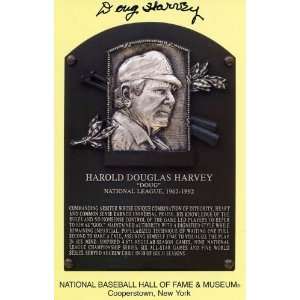  Doug Harvey Autgraphed / Signed Hall of Fame Plaque 