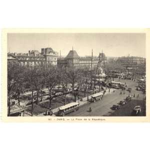   Postcard La Place de la Republique   Paris France 