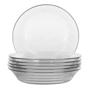 Lancaster Colony SM400000400 7.75 in. Attitude Soup Plate, clear, pk 