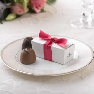White Favor Box with Truffles  Grocery & Gourmet Food
