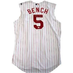  Signed Johnny Bench Jersey   Sleeveless   Autographed MLB 