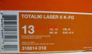New Nike Total90 Laser II K FG Soccer Cleats Sz 13  