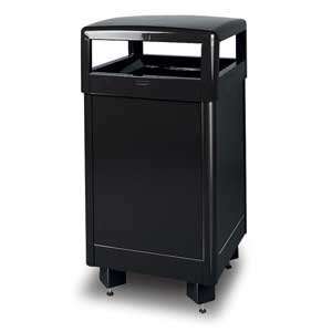 Howard Standard 29 gallon Steel Hinged Top with Weather Urn Black Ash 