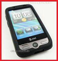 HTC FREESTYLE AT&T BLACK SILICONE SOFT GEL COVER CASE  