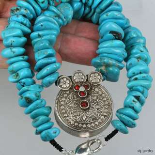 Material Stabilized Arizona Turquoise & Antique Tribal Silver