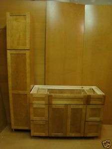 KraftMaid Praline Maple Bathroom Pantry/Tall Only 15 W  