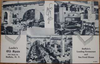 1940 PC Laubes Old Spain Restaurant Buffalo, New York  