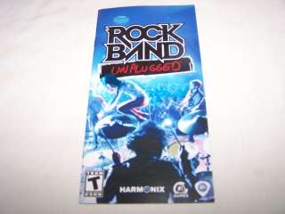 Manual ONLY to Rock Band Unplugged PSP Instruction Book  