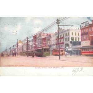 Reprint New Orleans LA   Canal Street 1907  