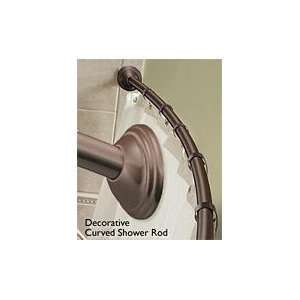   Oil Rubbed Bronze Adjustable Curved Shower Curtain Rod