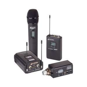  Dual channel Uhf Lavalier and Plug in Mic System 