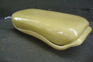   WRIGHT BUTTER DISH CHARTREUSE RETRO MID CENTURY MODERN MAD MEN  