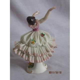 Frankenthal Dresden Lace Ballerina Figurine  