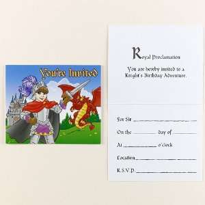    Knights Adventure Invitations (8) Party Supplies Toys & Games