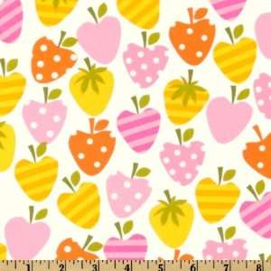  44 Wide Metro Market Funky Strawberries Pink Fabric By 