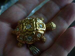 Vintage Signed Swarovski Turtle Pin/Brooch (Swan Mark)  