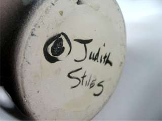 Judith Stiles Large Lamp Signed Art Pottery 13 Ceramic  