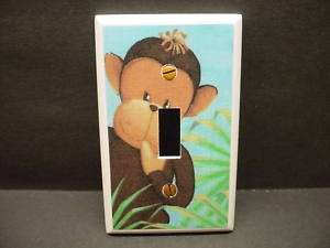 Jungle Babies Monkey Nursery Light Switch Cover V176  