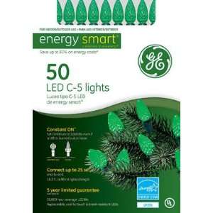  GE C5 Crystal LED Light Set 6 in. Lead Wire Green Green 