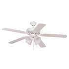    5BD52WH 4 Builder 52 Inch Ceiling Fan with Light Kit, White Finish